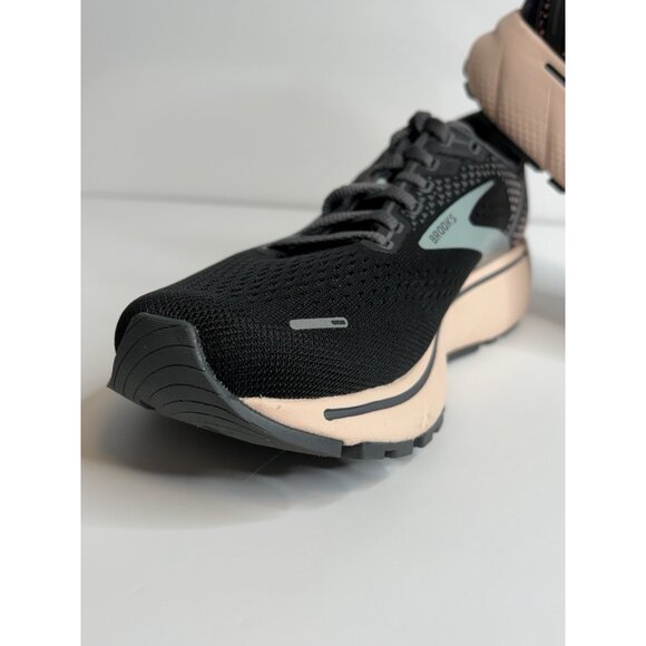 Brooks Ghost 14 Womens 7 B Black Pink Cushion Neutral Running Shoes 1203561B026 - Picture 3 of 16